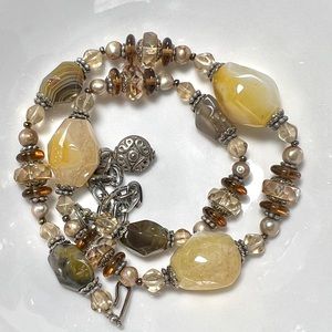 Artisan Sterling, Gemstone & Crystal Necklace